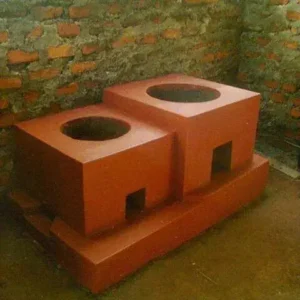 Double Rocket Stove (Firewood) Without Chimney